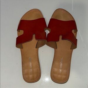 Cityclassified Women's Bold Red Sandals